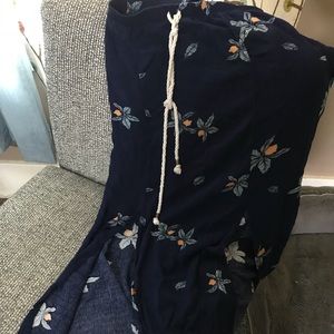 Blue and orange maxi skirt